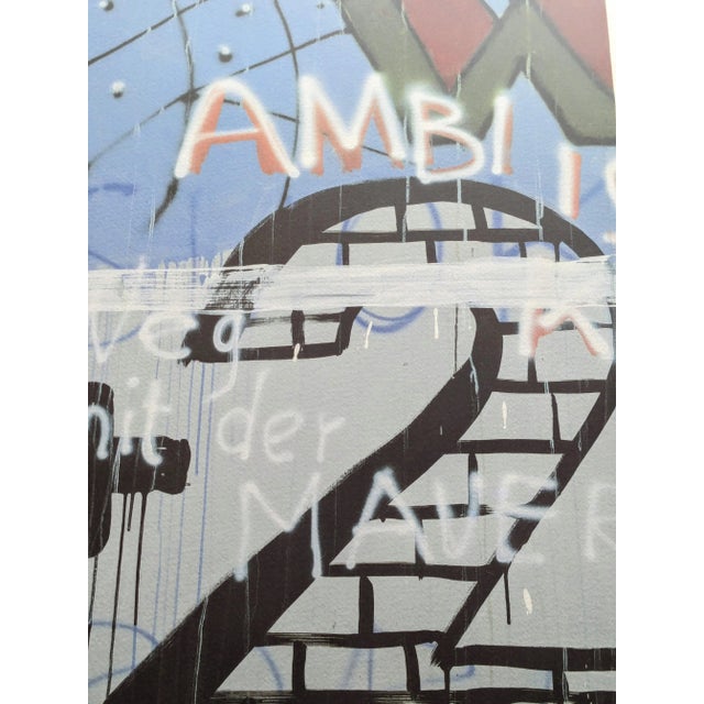 Contemporary Peter Klasen, The Berlin Wall / Le Mur De Berlin / Atome, 1980, Lithograph, Framed For Sale - Image 3 of 9