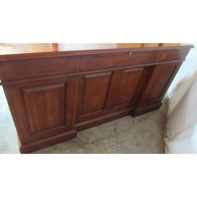 Late 20th Century Henkel Harris Moore Executive Desk Cherry Rare File Cabinet For Sale - Image 10 of 11