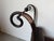 Vintage Rustic Wrought Iron & Leather Scroll Bench For Sale - Image 10 of 16