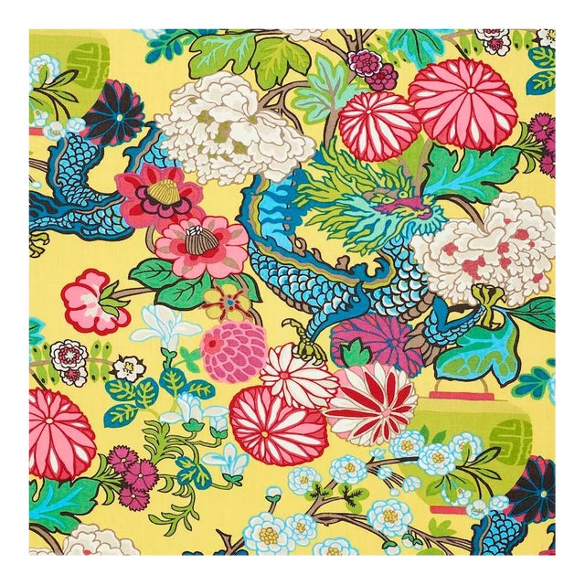 Schumacher Chiang Mai Dragon in Yellow For Sale