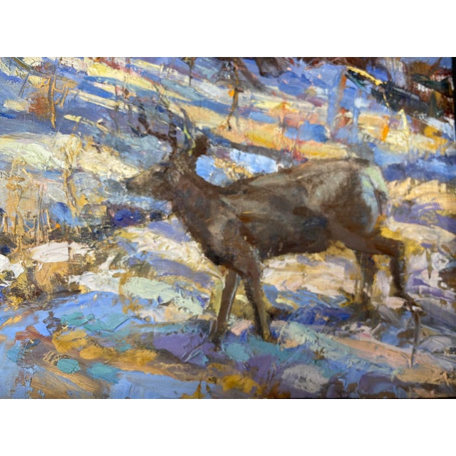 2020s A Walk in the Woods ~ Lorie Batson, Original Oil Painting ~This Painting Captures a Quiet Peaceful Winter Scene Along a Snowy Creek. For Sale - Image 5 of 14