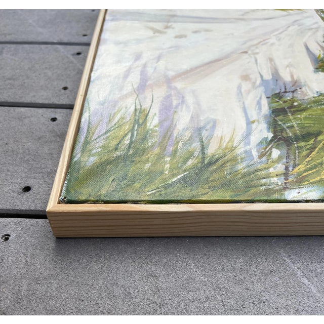 Contemporary "View to the Bay on a Blustery Day" Contemporary Original Beach Scene Painting by Scott Hewett For Sale - Image 3 of 4