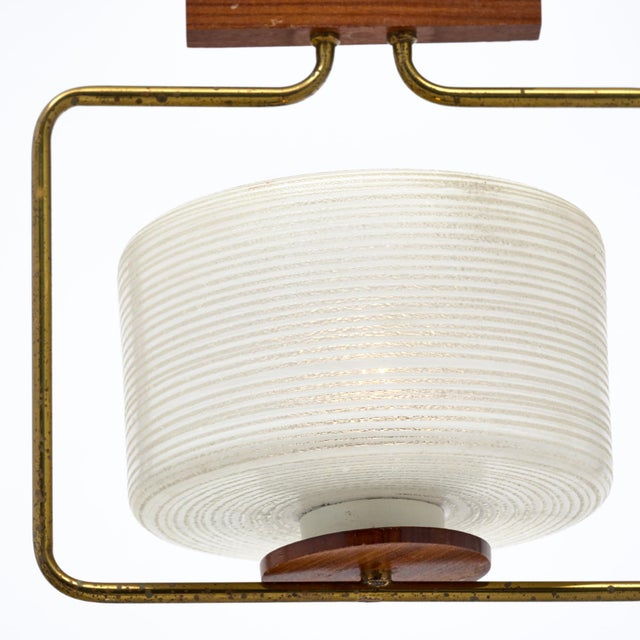 Brass 1970s Period Mid-Century Modern, Danish Petite Chandelier For Sale - Image 8 of 9