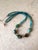 Boho Chic Vintage Turquoise Beaded Necklace For Sale - Image 3 of 4