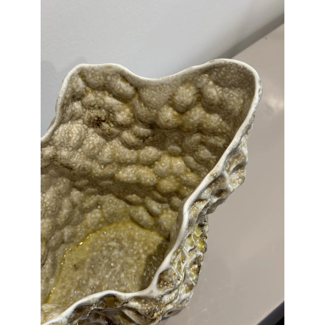 1990s Sculptural Textured Organic Art Form Bowl For Sale - Image 12 of 12