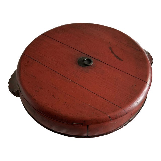 19th Century Red Lacquered Large Bowl Rice Servers For Sale