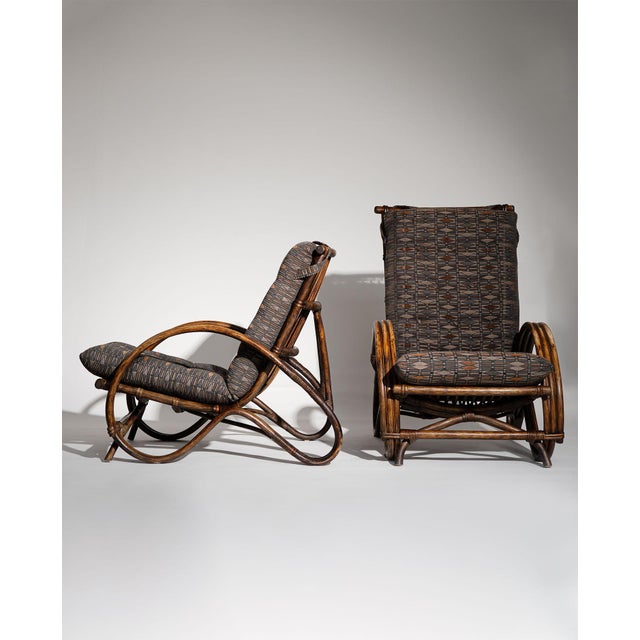 Sculptural Dutch Rattan Lounge Chairs, 1960s, Set of 2 For Sale - Image 6 of 18