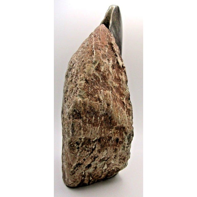 1950s 1950s Hand-Carved Shona Tribe Serpentine Stone Abstract Sculpture W. Sachiti For Sale - Image 5 of 12