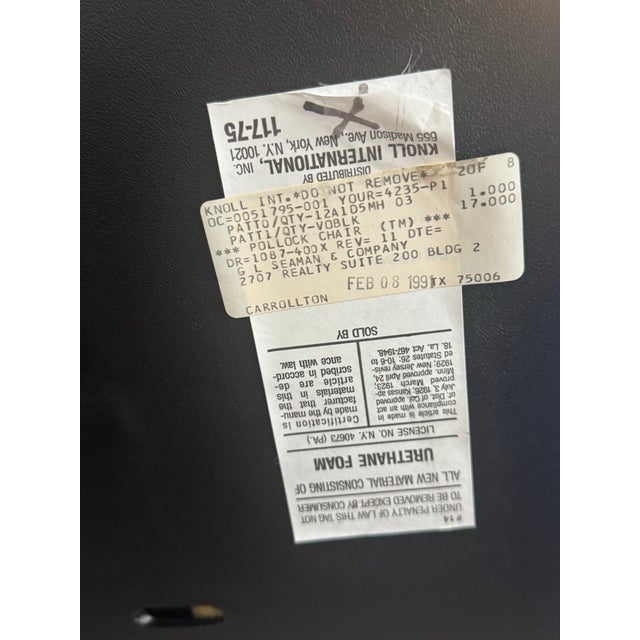 Mid-Century Modern Set of 4 1990s Mid-Century Knoll Pollock Executive Chairs For Sale - Image 3 of 4