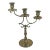 Vintage Brass Three Arm Candelabra For Sale