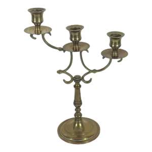 Vintage Brass Three Arm Candelabra