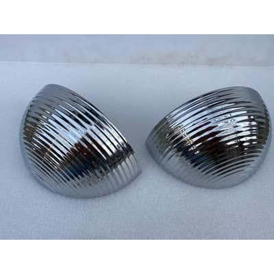 Late 20th Century 1984 Modern Chrome Ribbed Wall Sconces by Boyd Lighting For Sale - Image 5 of 7