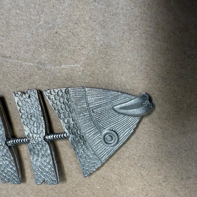 1970s Mid-20th Century Handcrafted Fish Bone Skeleton Sculpture From Taxco For Sale - Image 5 of 7