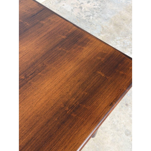 Danish Rosewood Dining Table With Expandable Pull Out Draw Leaves Denmark N&r Møbler 1960s For Sale - Image 12 of 14