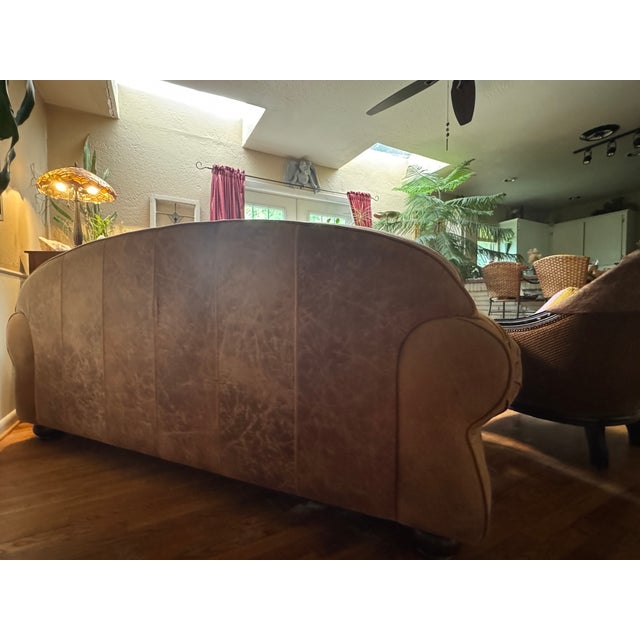 1960s Large Western Leather Sofa For Sale In Dallas - Image 6 of 14
