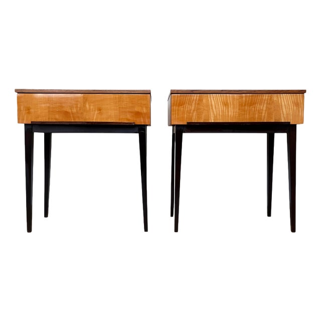 Wooden Tables from Up Zavody, Former Czechoslovakia, 1940s, Set of 2 For Sale