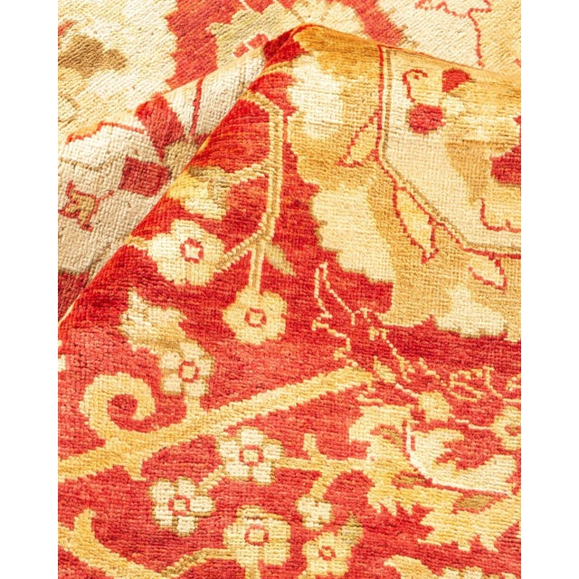 Textile Vintage Traditional Hand Knotted Wool Area Rug, Red - 7'10" X 10'4" For Sale - Image 7 of 9