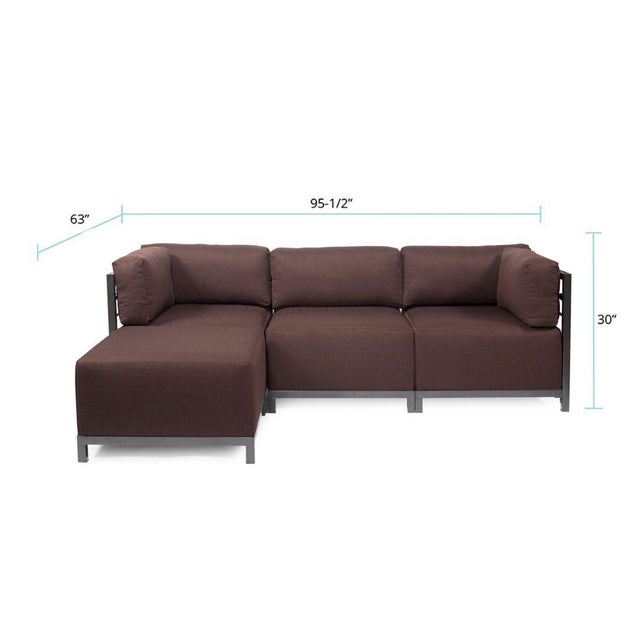 2020s Axis 4pc Sectional Sterling Chocolate Titanium Frame For Sale - Image 5 of 6