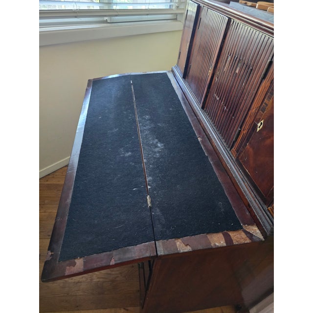 Traditional Late 19th Century Federal-Style Mahogany Tambour Secretary With Fitted Interior For Sale - Image 3 of 6