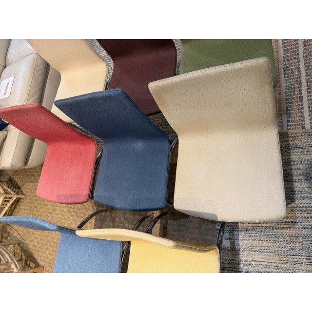 Set of 8 Late 20th Century Authentic Loewenstein Postmodern Italian Dining Chairs - Colorful Assortment For Sale - Image 4 of 9