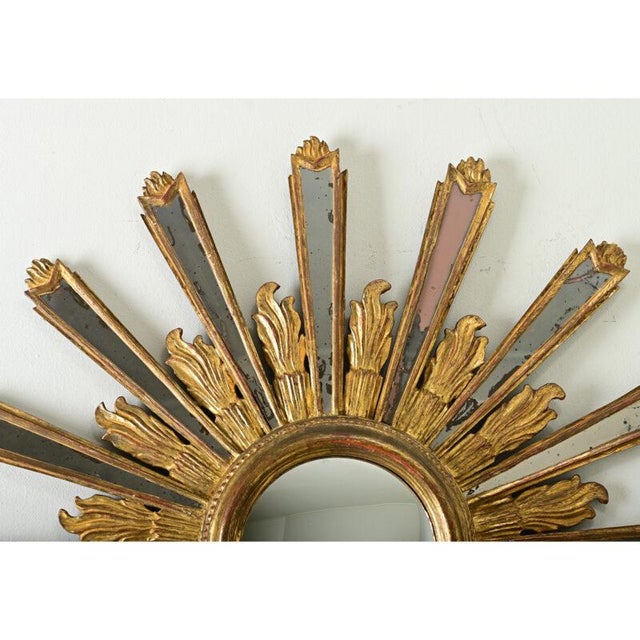 Italian 19th Century Gilt Starburst Mirror For Sale - Image 10 of 12