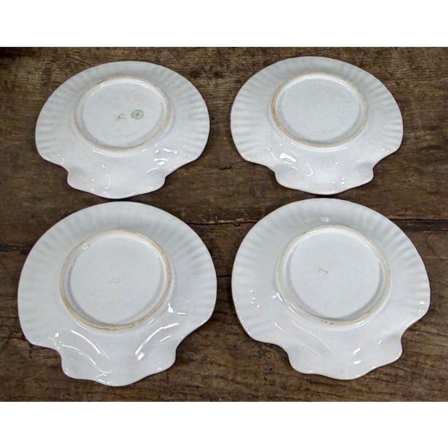Williams Sonoma Portugal White Ceramic Scallop Shell Plates - Set of 4 For Sale In Providence - Image 6 of 7