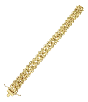 Chunky Intertwined Link Bracelet 14k Yellow Gold