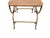 1960s Antique Italian Regency Foot Stool Bench Gold Gilt Wrought Iron Rush Seat For Sale - Image 5 of 12