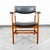 Mid-Century Modern Mid Century Modern Lounge Chair Walnut Arms Black Office Armchair Gunlocke Attributed MCM For Sale - Image 3 of 11