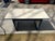 Vintage Industrial Steel Work Desk With Blue Frame and White Formica Top For Sale - Image 4 of 9