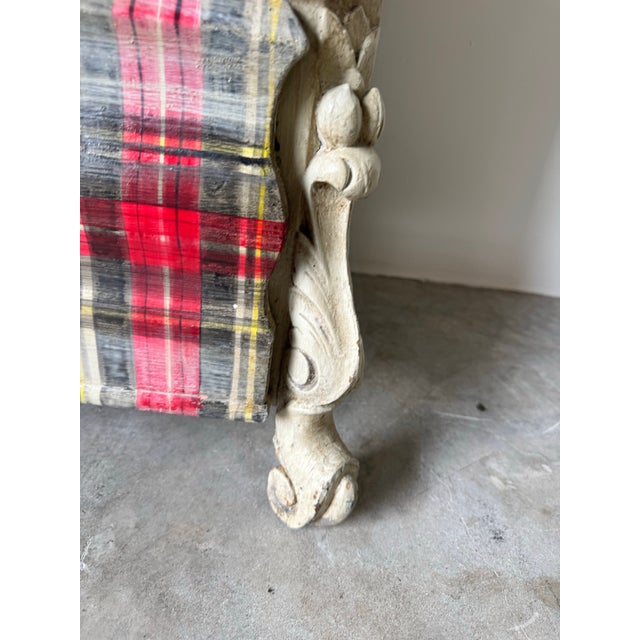Antique French Country Farmhouse Chest of Drawers With Tartan Detailing For Sale - Image 11 of 12
