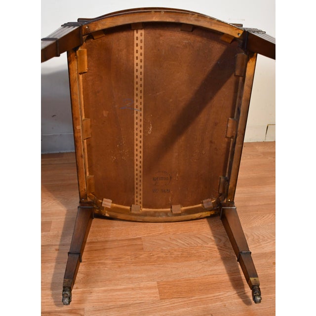 1930s Weiman Regency Mahogany & Leather Top Pair of Side Tables / End Tables For Sale - Image 14 of 14