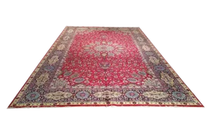 Vintage Persian Tabriz Hand Knotted Rug - 10′ X 16′7″ - Size Cat. 10x14 12x15 12x18