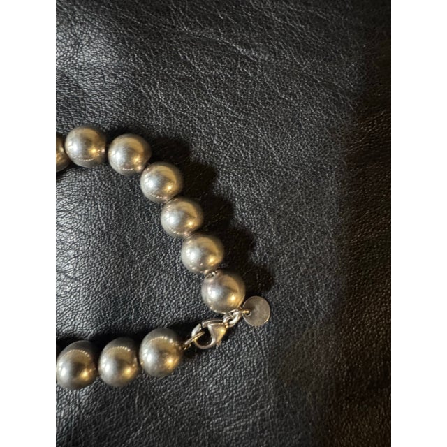 Modern Vintage Tiffany Staring Silver Beaded Bracelet For Sale - Image 3 of 6
