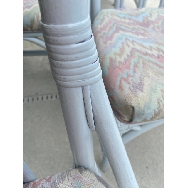Vintage Henry Link for Lexington Rattan Cathedral Dining Chairs - Set of 6 For Sale - Image 11 of 15