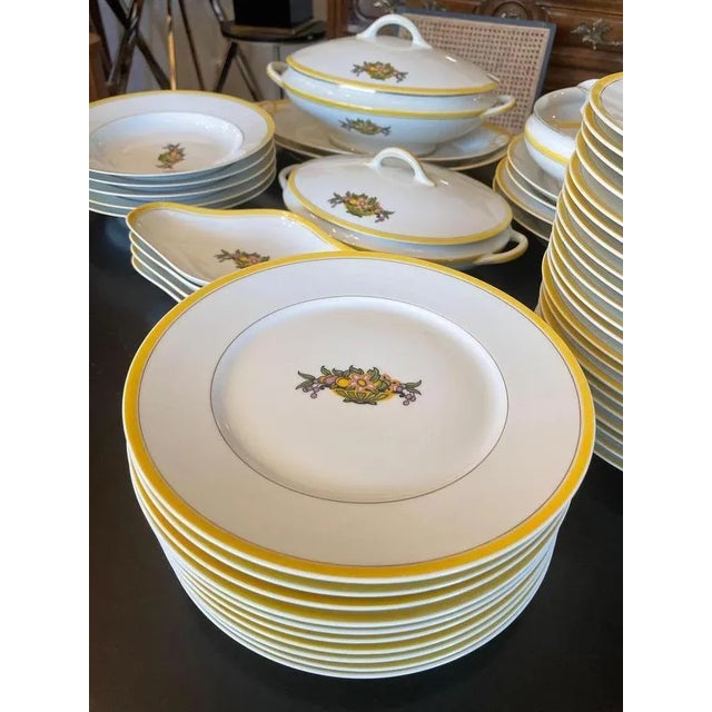 Art Deco French Service in Porcelain from Limoges, 1920s, Set of 49 For Sale - Image 6 of 16