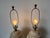 Metal 1980s Vintage Hollywood Regency Style Floral Cream Crackle Glaze Ceramic Table Lamps – Pair For Sale - Image 7 of 12