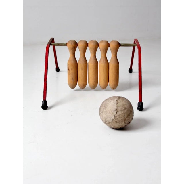 Vintage Wooden Bowling Game For Sale - Image 4 of 13
