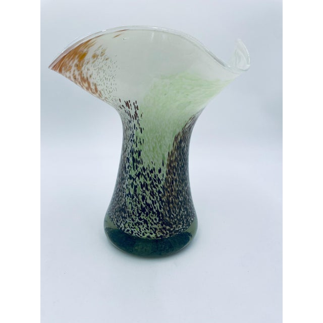 Silver Vintage Art Glass Vase, 1975 For Sale - Image 8 of 9