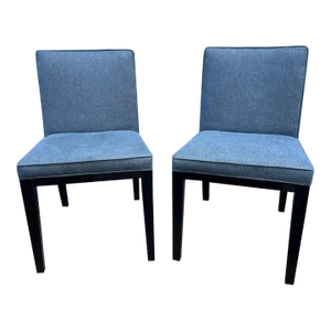 Late 20th Century Pair of Mitchell & Gold Furniture Upholstered Dining Side Chairs.