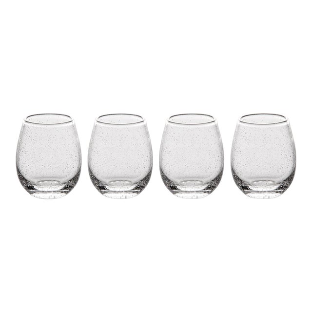 St. Remy Bubble Stemless Wine Glass, Set of 4 For Sale