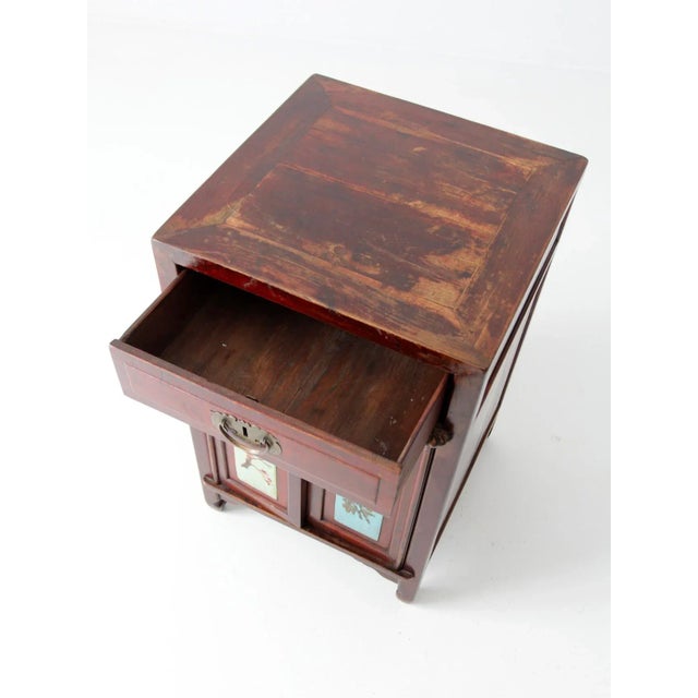 Brown Vintage Chinese Nightstand For Sale - Image 8 of 10