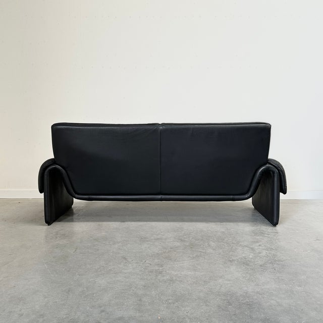 DS-2011 Sofa in Black Leather from De Sede, Switzerland, 1980s For Sale - Image 10 of 11
