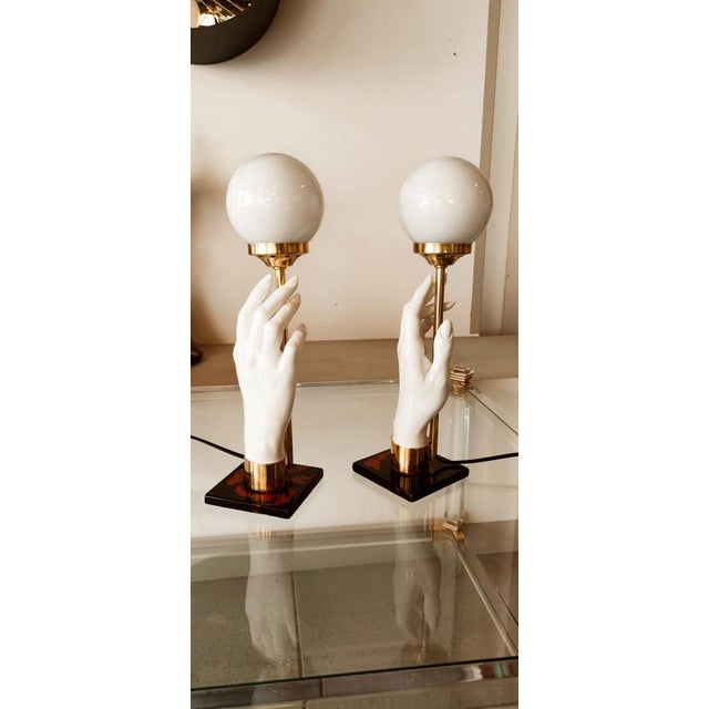 Hand Table Lamp with Sphere Glass For Sale - Image 13 of 18