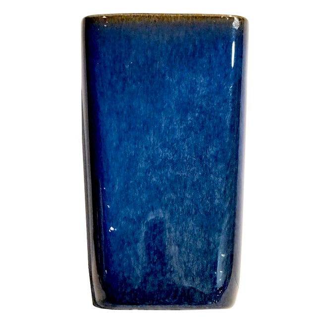 Gustavsberg 1960s Gustavsberg Sweden Argenta Lagun Vase With Silver Crown Inlay Designed by Sven Jonson For Sale - Image 4 of 11