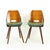 An iconic pair of “Lollipop” dining chairs, designed by František Jirák and produced by Tatra Nábytok in former...
