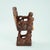 Brown 20th Century Fon Dignitary Monoxyl Carved Wood Armchairs and Table Set, Benin, 1954, Set of 3 For Sale - Image 8 of 18