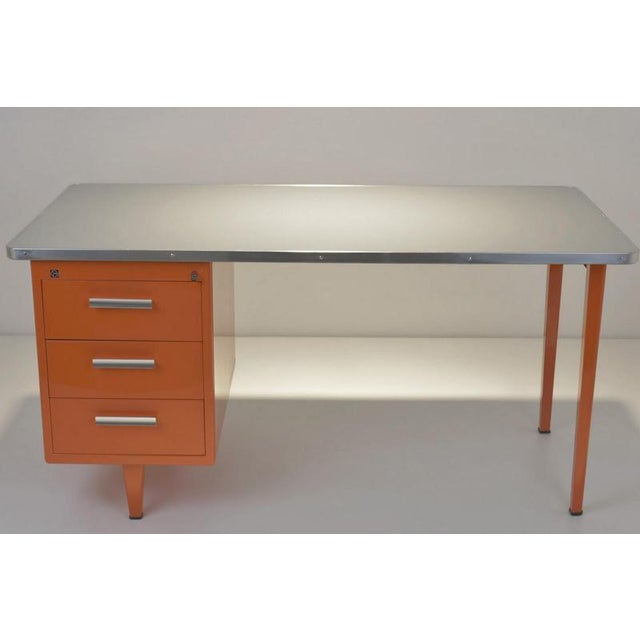 Sheet Steel Desk from Gispen, Netherlands, 1955 For Sale - Image 4 of 18