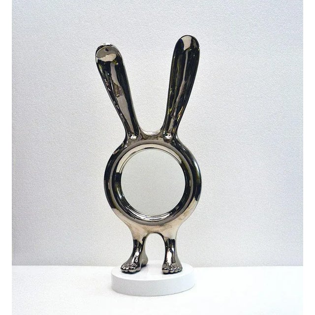 Sculptural Ceramic Bunny Mirror by Matteo Cibic for Superego, 2007 For Sale - Image 9 of 9