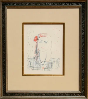 1980s Plate 11 Portrait Pochoir After Pablo Picasso